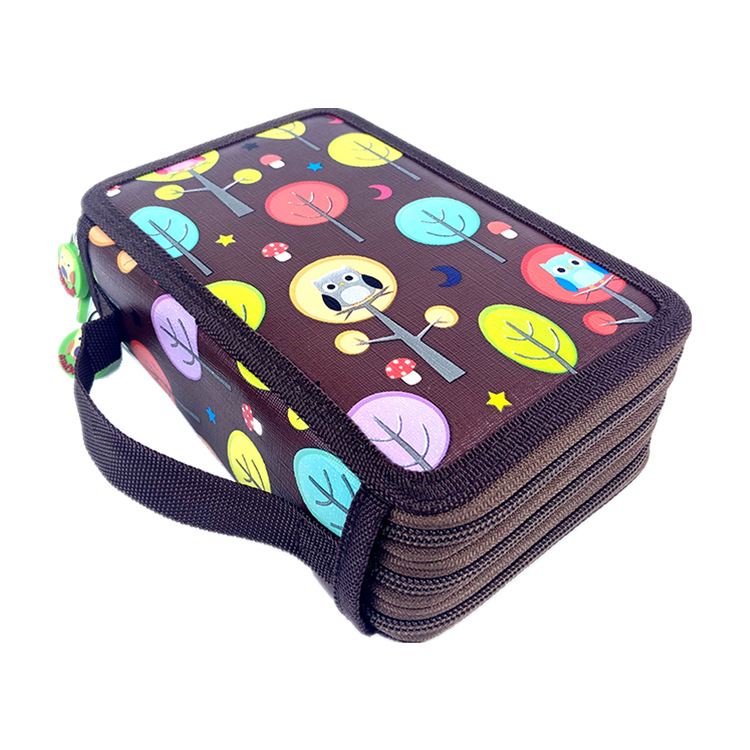 Polyurethane luxurious cosmetic bag, pencil case, school stationery, custom-made 2