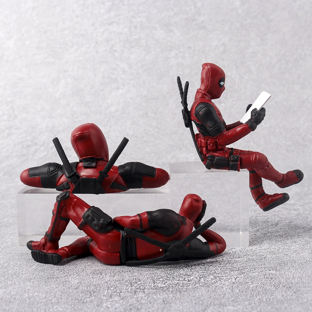 Союзом мести Мини Дэдпул качает приводы Creative Car Doll Blind Gacha Sitting Deadpool Desktop Swatings