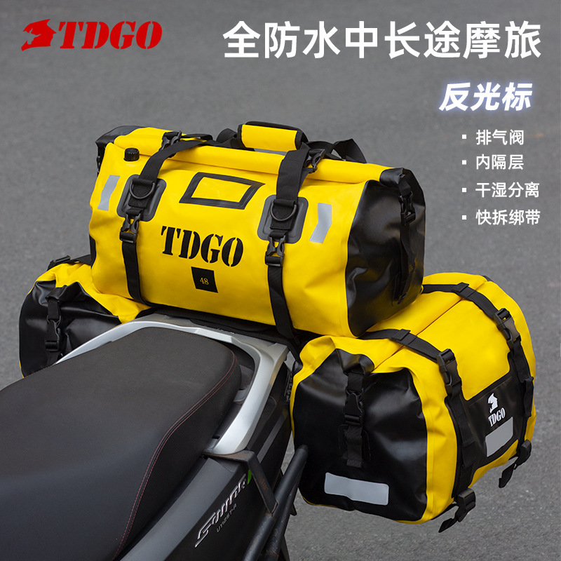 Motorcycle Riding Travel Bag, Waterproof Helmet Bag, Rider Gear, Rally Tail Bag, Pannier Bag, Hanging Bag, Backpack