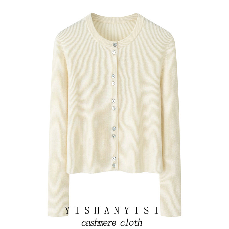 Inner Mongolia Factory Versatile Classic 100 Pure Cashmere Cardigan Jacket Women's Autumn and Winter Short Sweater Round Neck Small Jacket Inner Mongolia Factory Versatile Classic 100 Pure Cashmere Cardigan Jacket Women's Autumn and Winter Short Sweater Round Neck Small Jacket