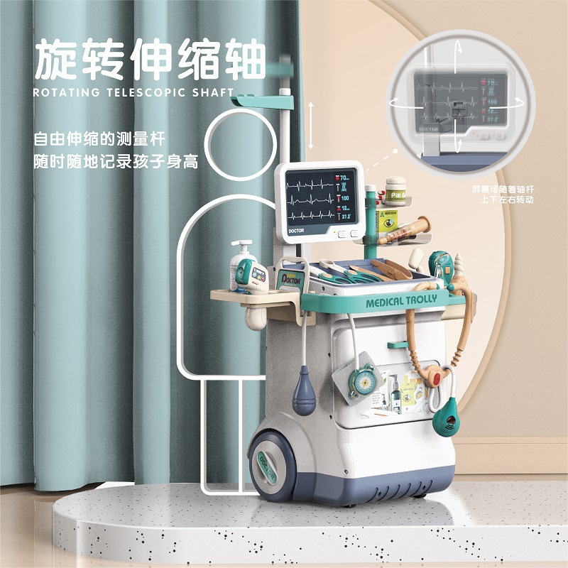 Niños pequeños médicos juguetes conjuntos de simulación de electrocardiograma inyección al por mayor