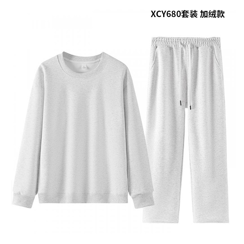 Otoño y invierno juveniles suéter de dos piezas conjunto de ropa de cuello redondo casual un conjunto completo de ropa deportiva para correr conjunto de ropa de hombre personalizada