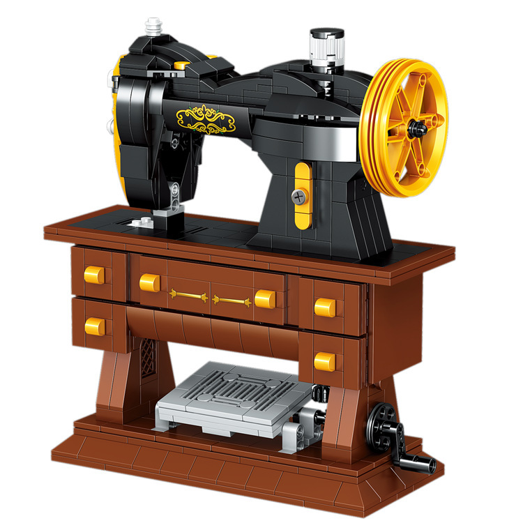 Zhe Gao MINI 00936 bloques de construcción máquina de coser estilo retro niños ensamblados bloques de construcción modelo de juguete entrega de una sola pieza