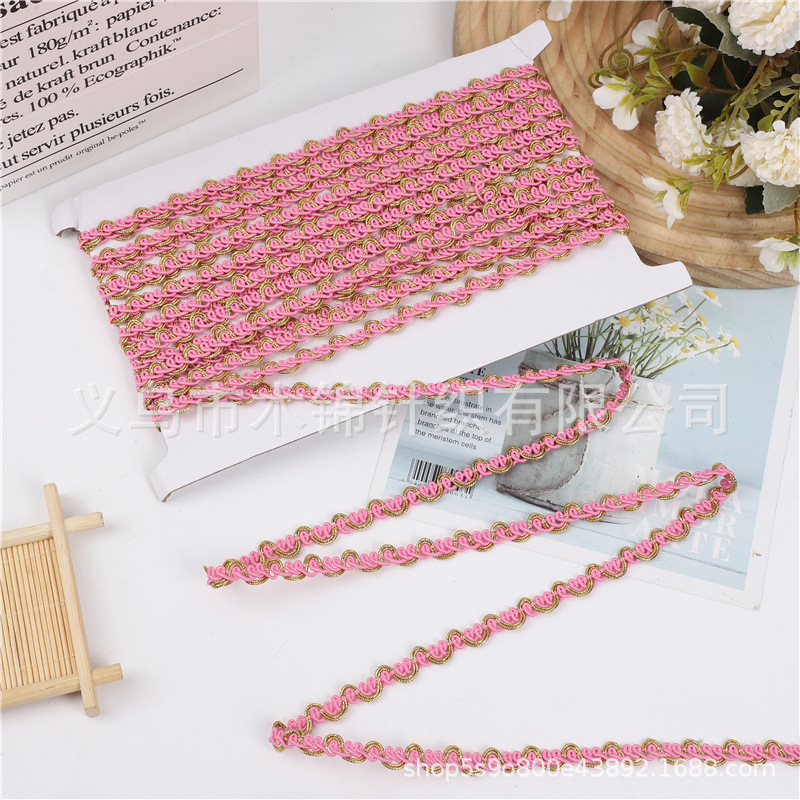 Exquisitos accesorios de encaje de Phnom Penh multicolor, accesorios de bricolaje para decoración de ropa y artesanías