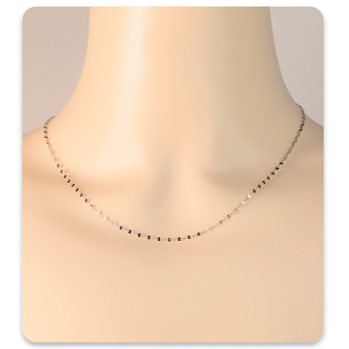 925 sterling silver flash o box necklace Chopard's gypsophila laser beads niche design versatile plain silver white chain