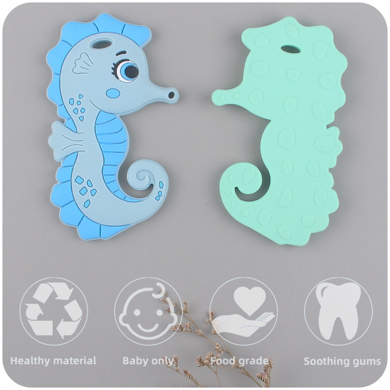 Nuevo bebé suministros de dibujos animados haima mordedor calmante bebé creativo silicona mordedura molar mordedor juguete
