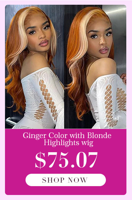 Ginger Color with Blonde Highlights