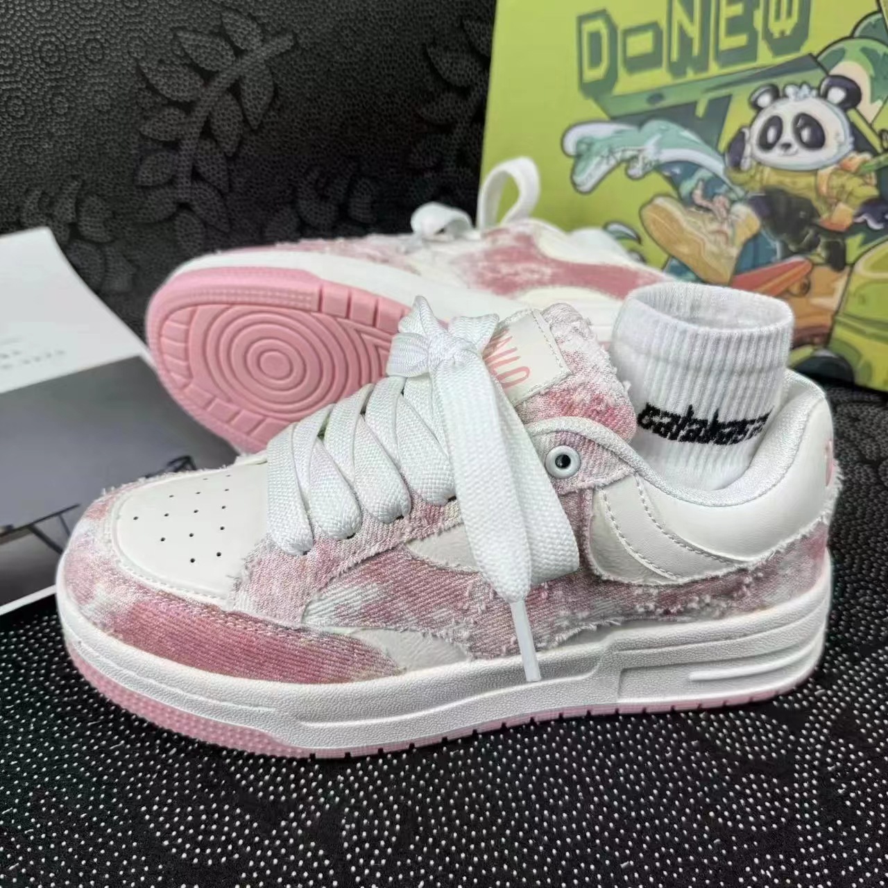 Weiße Freizeitschuhe Für Damen Und Herren Im Lässigen Skater-stil_voghion.com
