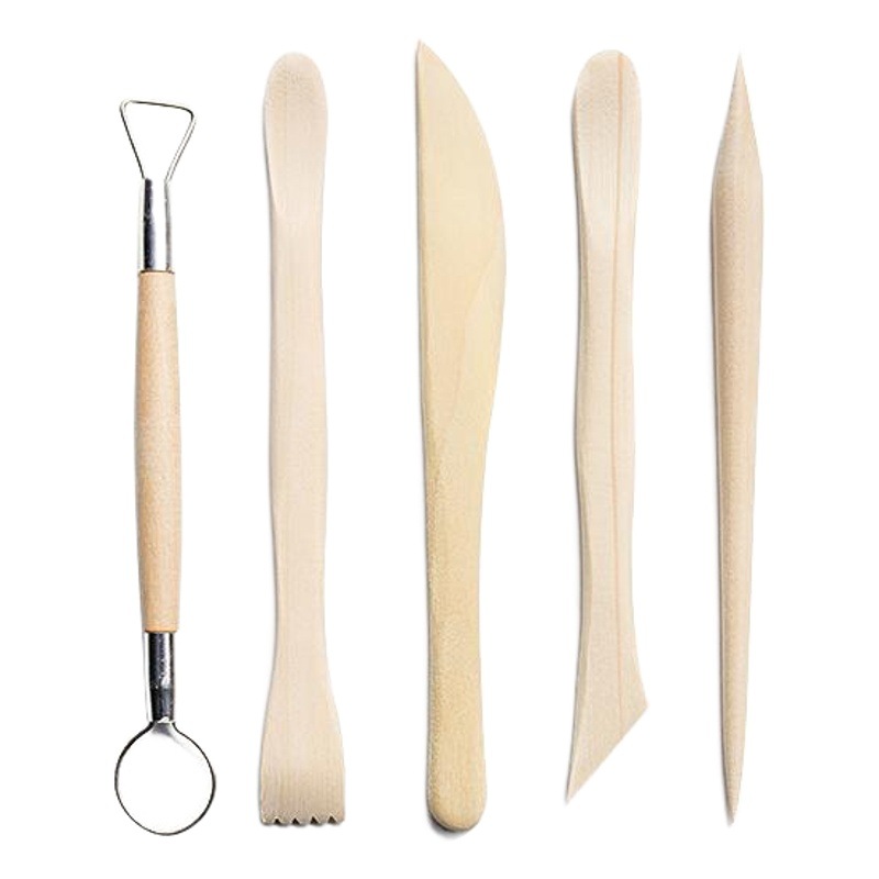 Transfronteriza herramientas de cerámica 5 unidades traje arcilla escultura talla cuchillo Amazon puncher arte al por mayor