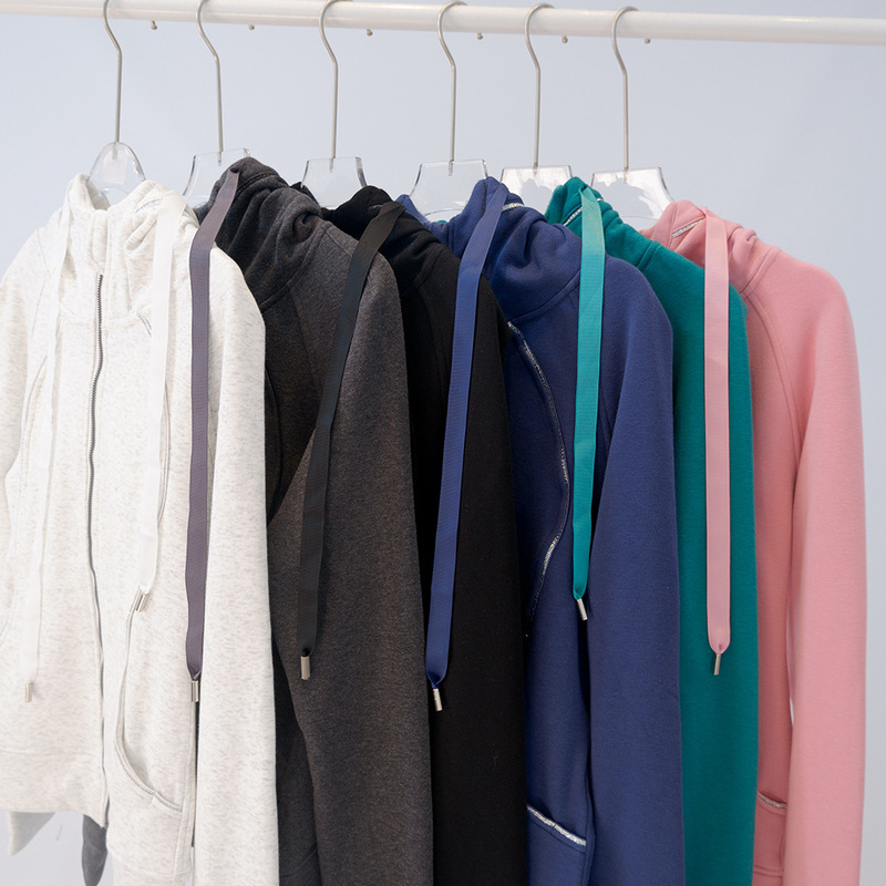 Yoga Hoodie Hoodie Cardigan Autumn and Winter fleece-lined High-end Casual Sports Slim-fit Slimming Flat-fit Zipper Jacket for Women