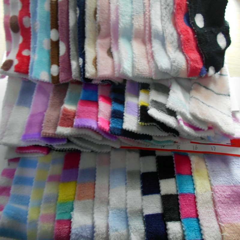 双面法兰绒法莱绒印花圆点双面绒波点超柔抗静电睡衣儿童服装面料