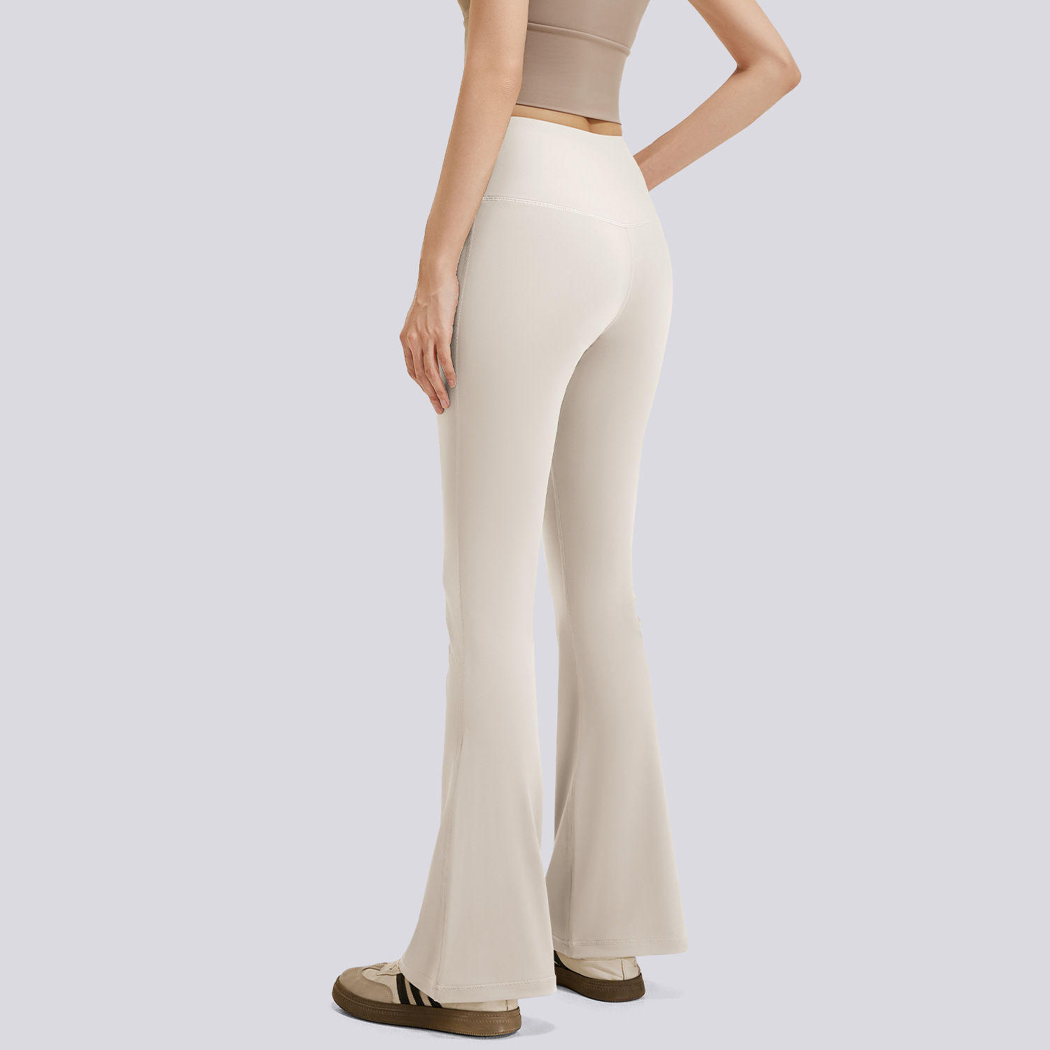 Juyitang nuevos pantalones acampanados deportivos de cintura alta desnudos pilates fitness pantalones de yoga mujeres