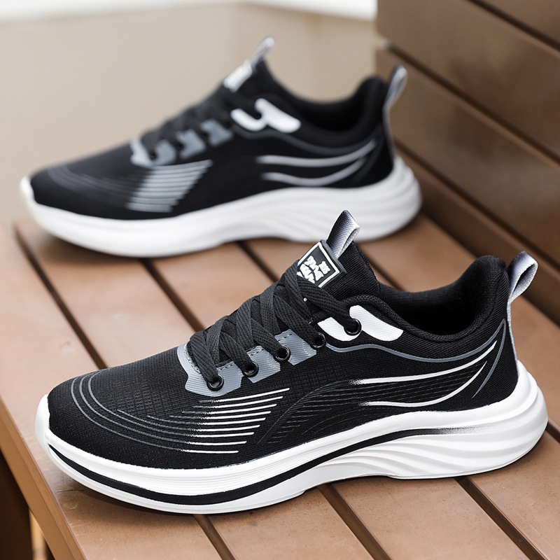 Zapatos deportivos de hombre de moda con zapatos de carrera transfronterizos nuevos zapatos de hombre con suela suave transpirable zapatos deportivos casuales ligeros para hombres