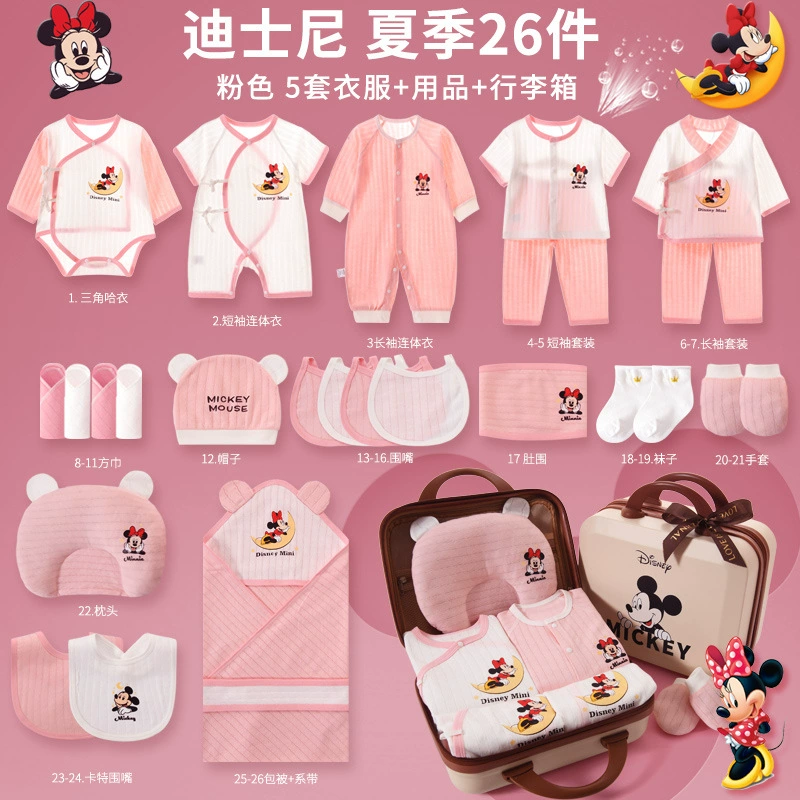 Хлопковая детская подарочная коробка (Disney), 100% хлопок, набор из нескольких предметов для 0–12 месяцев