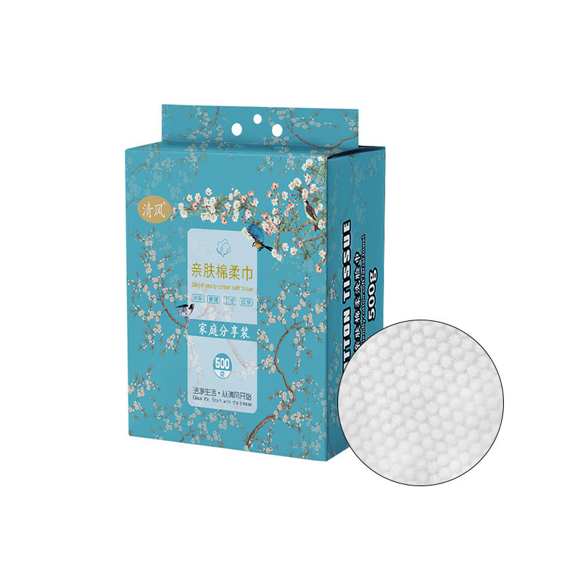 Estilo fresco desechable bolsa grande Toalla de cara que cuelga algodón suave toalla inferior bombeo húmedo y seco de doble uso removedor de maquillaje Toalla de limpieza fabricante