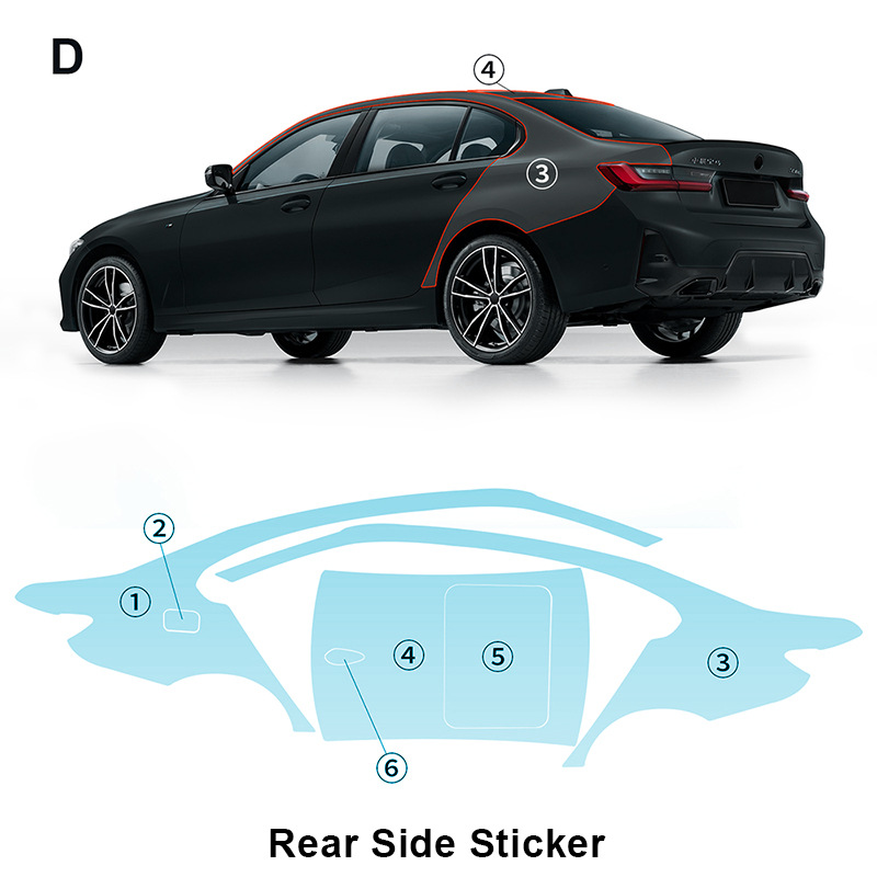 Cross-border exclusive for BMW 3 Series G20 invisible paint protective film to prevent scratches and brighten
