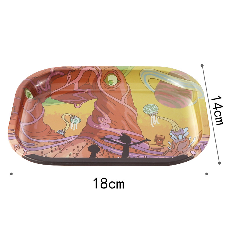 Cartoon Printed Large Cigarette Tray