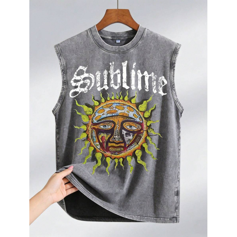 230g European Size Washed Cotton Vintage Sublime Sun Logo Washed Distressed Sl 230g European Size Washed Cotton Vintage Sublime Sun Logo Washed Distressed Sl