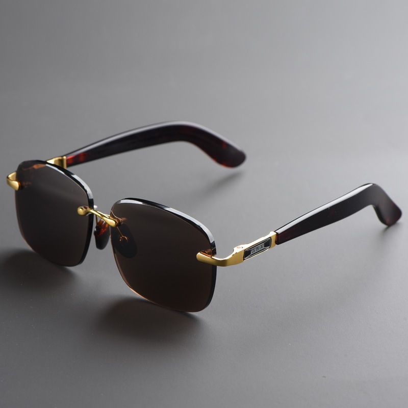 cristal natural gafas de piedra para hombres sin marcos cortados gafas de sol frescas gafas de sol para hombres gafas de piedra venta caliente