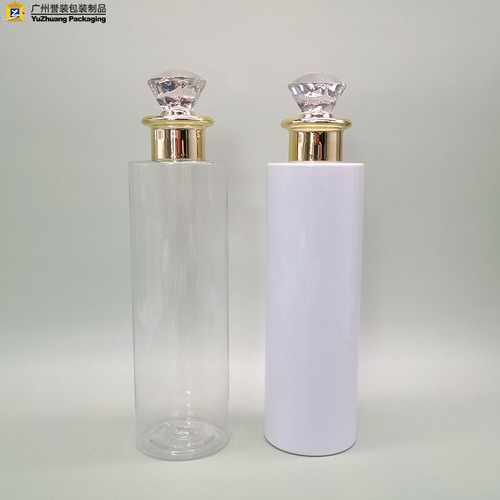24-tooth transparent round-shoulder essence cream bottle 120/150/300ml high-end cosmetic wholesale refilling bottle