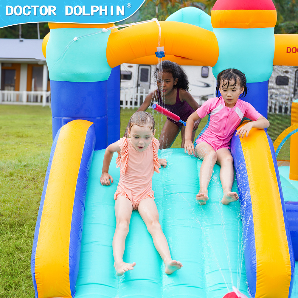 Doctor Dolphin | Castillo inflable para niños pequeño hogar paraíso para niños pequeño hogar castillo inflable hogar