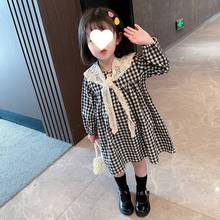 女童套装春装连衣裙女孩时髦洋气新款儿童韩版格子裙宝宝春秋裙子