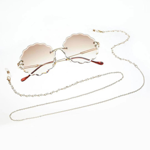 European and American cross-border Internet celebrity new glasses chain pearl glasses chain anti-lost chain glasses lanyard glasses rope wholesale