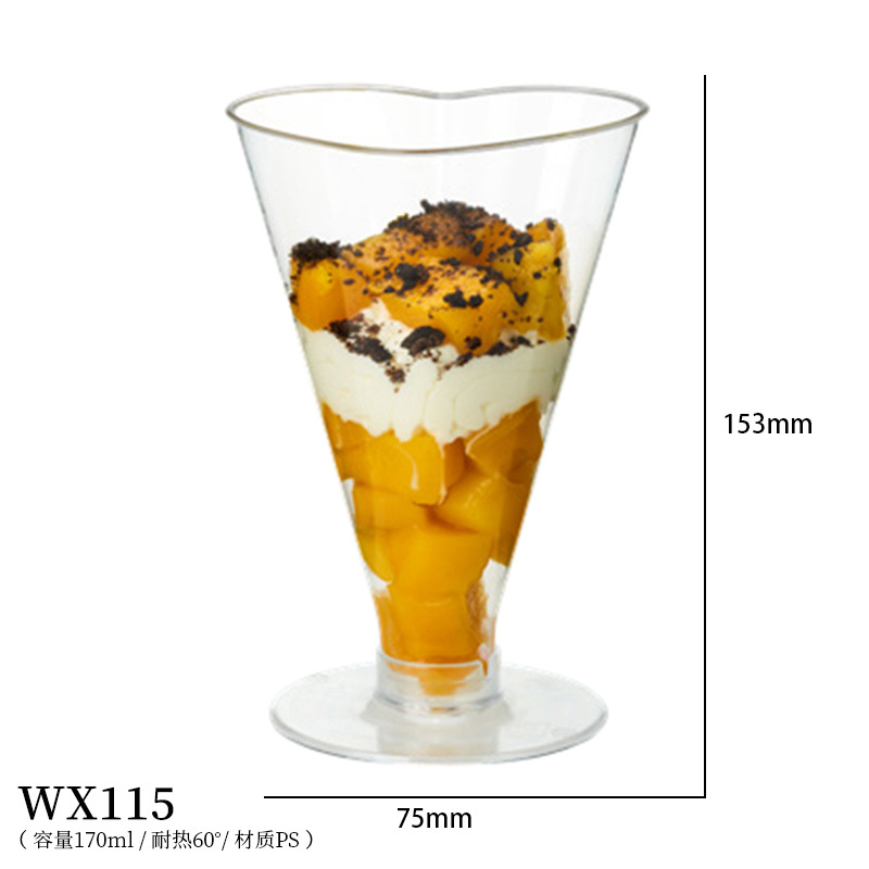 Taza cuadrada puntual Taza redonda Una variedad de tazas de postre Taza de pudín Taza de mousse Plato Cuchara de plástico desechable Amazon