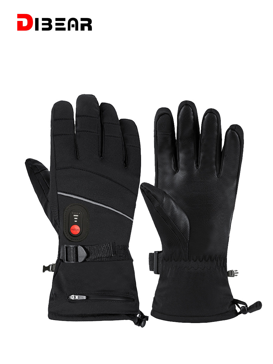 Desarrollo personalizado transfronterizo de guantes de calentamiento para esquí de motocicleta caliente pantalla táctil a prueba de agua calefacción eléctrica a prueba de frío