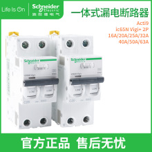 Schneider施耐德一体式漏电断路器漏电保护IC65N VIGI+ 2PC16-63A