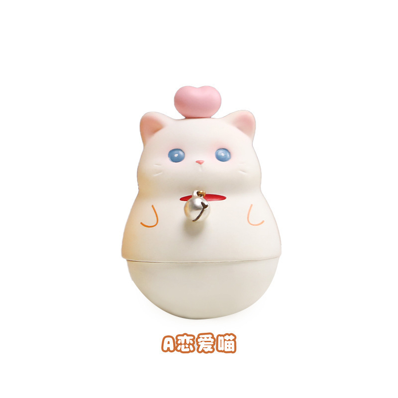 新款可爱福瑞猫猫元气不倒翁桌面摆件创意潮玩车载装饰品厂家直销|undefined