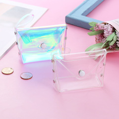 Korean version of cute candy-colored girly heart coin purse creative macaron small bag transparent earphone bag key bag boxed