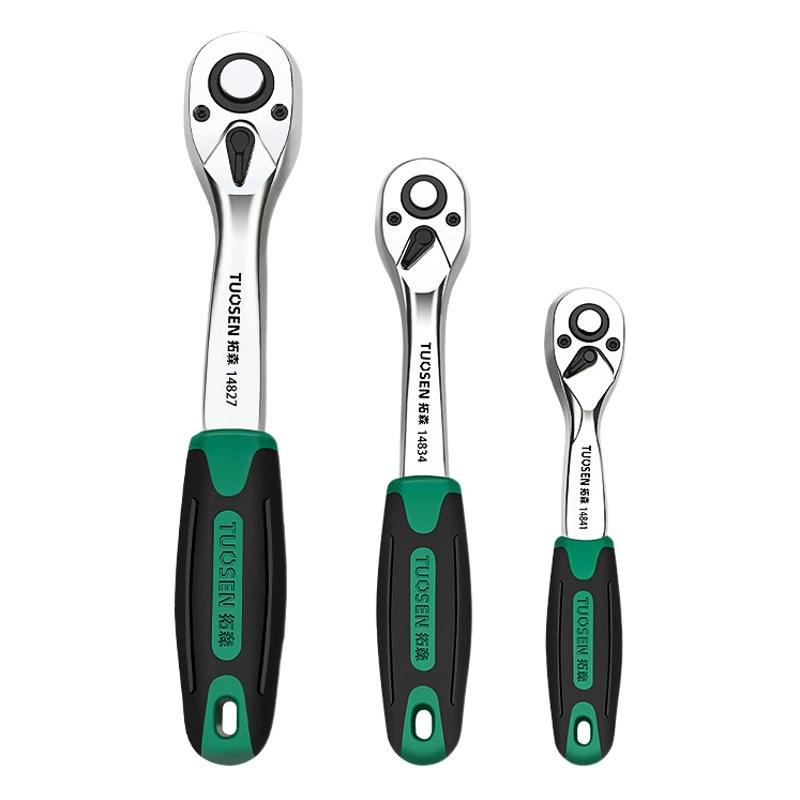 Tuosen 72 зуба изогнутая ручка гаечный ключ с храповым механизмом большая муха маленький ремонт автомобилей быстро отваливается трудосберегающий гаечный ключ с храповым механизмом торцевой ключ