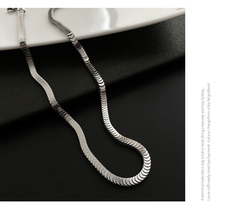 Einfacher Stil Einfarbig Titan Stahl Halskette 1 Stück display picture 1