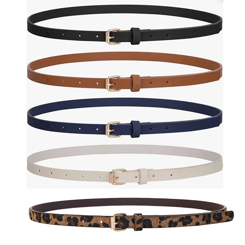 New Cross-border Women's PU Small Belt Simple All-match dress Decorative Jeans with Clothing Thin Belt