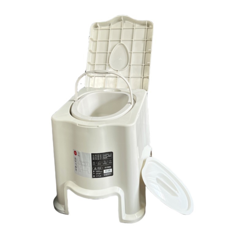 Inodoro móvil para ancianos domésticos cabecera de cama interior inodoro lavabo embarazada 300 kg de peso sin instalación cabello integral