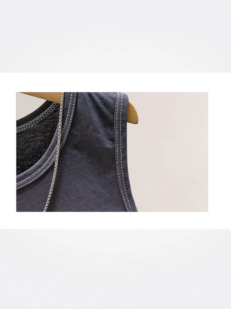 7827 Traje de chaleco de teñido anudado de verano para niños, ropa de verano sin mangas para niños, moda para bebés, fresco y guapo