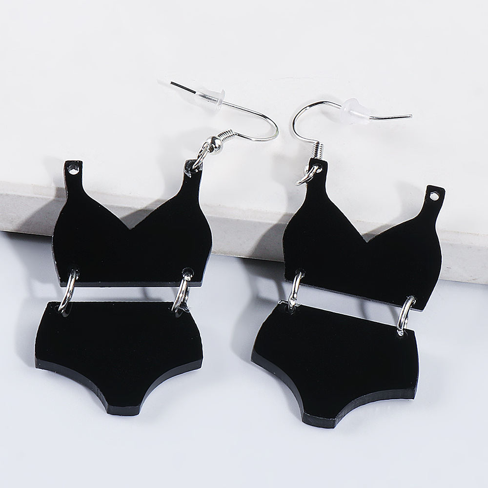 Korean Style Women's Swimwear Shape Acrylic Long Earrings Wholesale Jewelry Nihaojewelry display picture 10