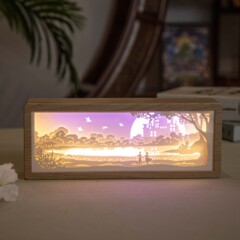 クリエイティブプレゼントネット赤長条3d立体紙彫刻灯小夜灯光影祝日誕生日イルミネーション寝室小プレゼント