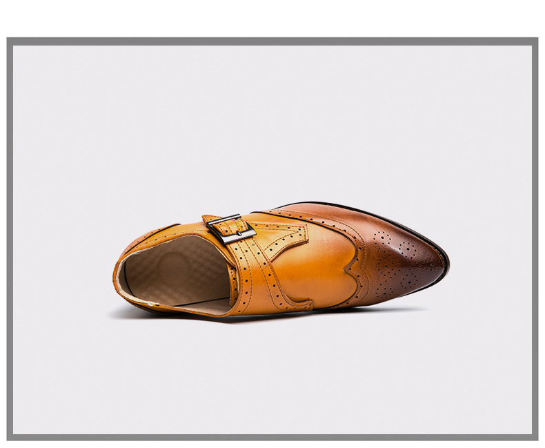 Chaussures Derby classiques pour hommes, chaussures en cuir à blocs de couleurs, chaussures de mariage, nouvelle mode_voghion.com