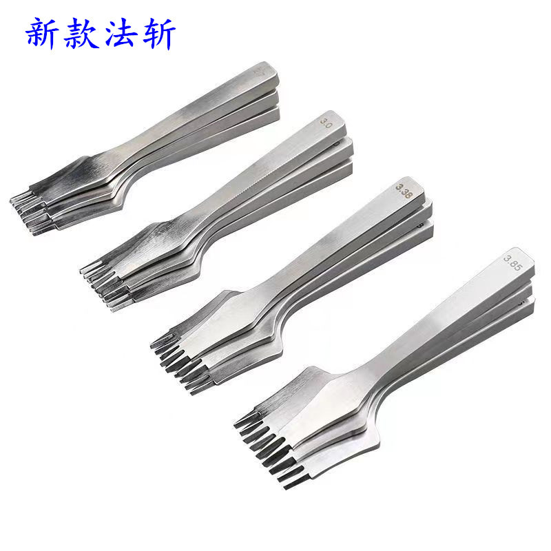 新款法斩欧斩橄榄斩法式斜平斩法斩皮雕工具手动皮革工具DIY冲孔
