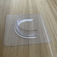 半圆伸缩杆固定托U型粘贴式支架免打孔晾衣杆固定器窗帘杆托挂杆