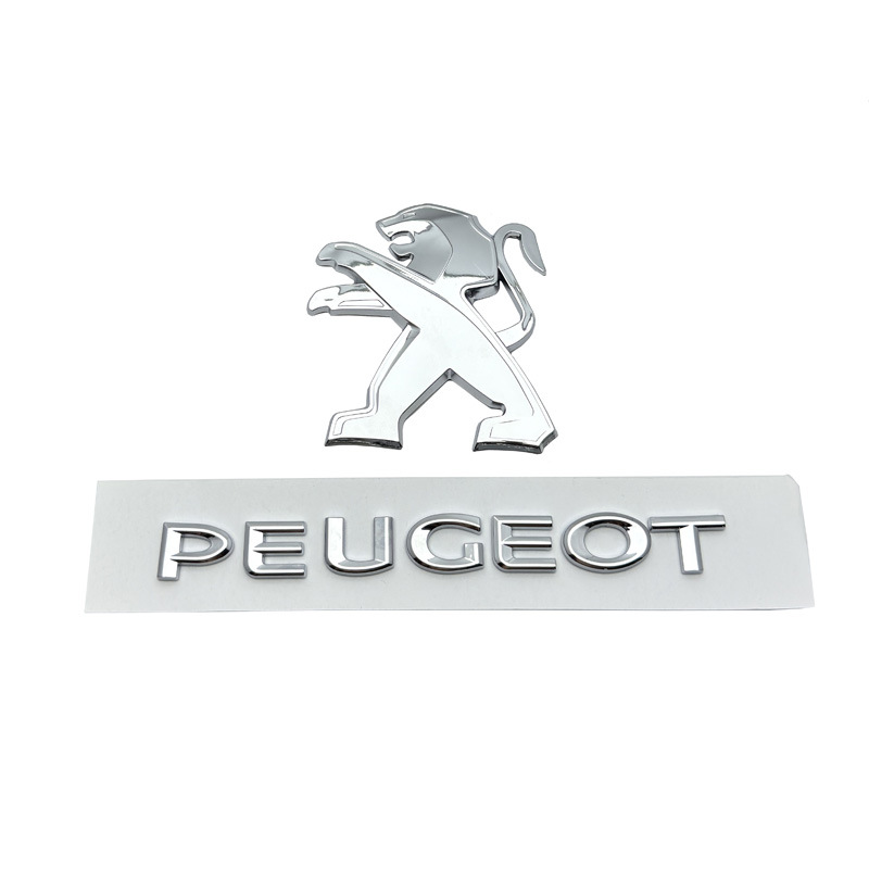 Aplicable al logotipo del automóvil modificado de Peugeot, el logotipo de la cola en inglés 207 308 408 508 5008 2008, el logotipo del automóvil del maletero