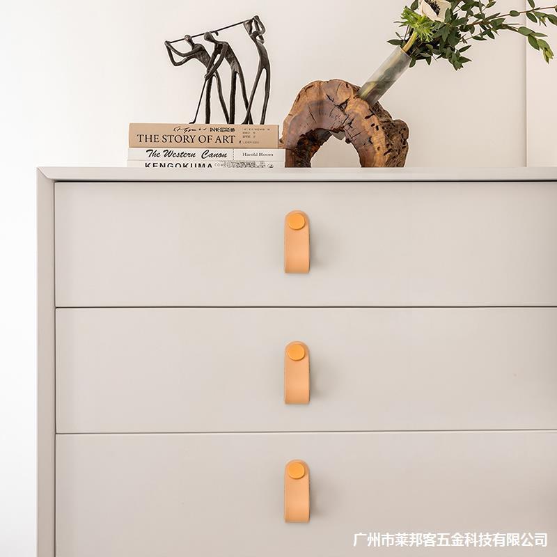 Drawer leather handcase door Modern minimalist wardrobe door leather…