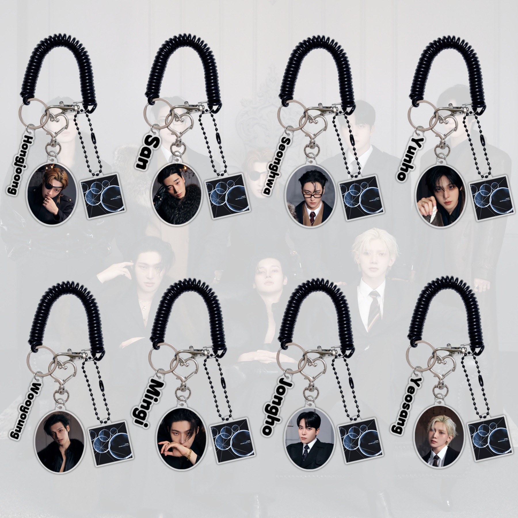 ATEEZ GOLDEN HOUR: Part.4 Acrylic keychain SAN acrylic pendant…