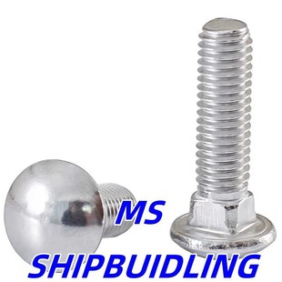 M4M5M6M8M10M12 304 Stainless Steel Carriage Bolt Half Round Square Neck Screw Shelf