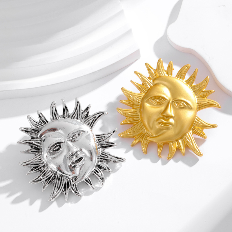 Elegant Pin Sun Alloy Plating Unisex Brooches display picture 3