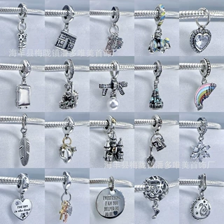 原创串珠潘家白铜DIY串坠新品迪S尼彩虹新品薰衣菊款式潘家件珠子