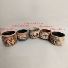 复古多肉手绘手工个性做旧粗陶彩绘韩式亚马逊一件起批包邮