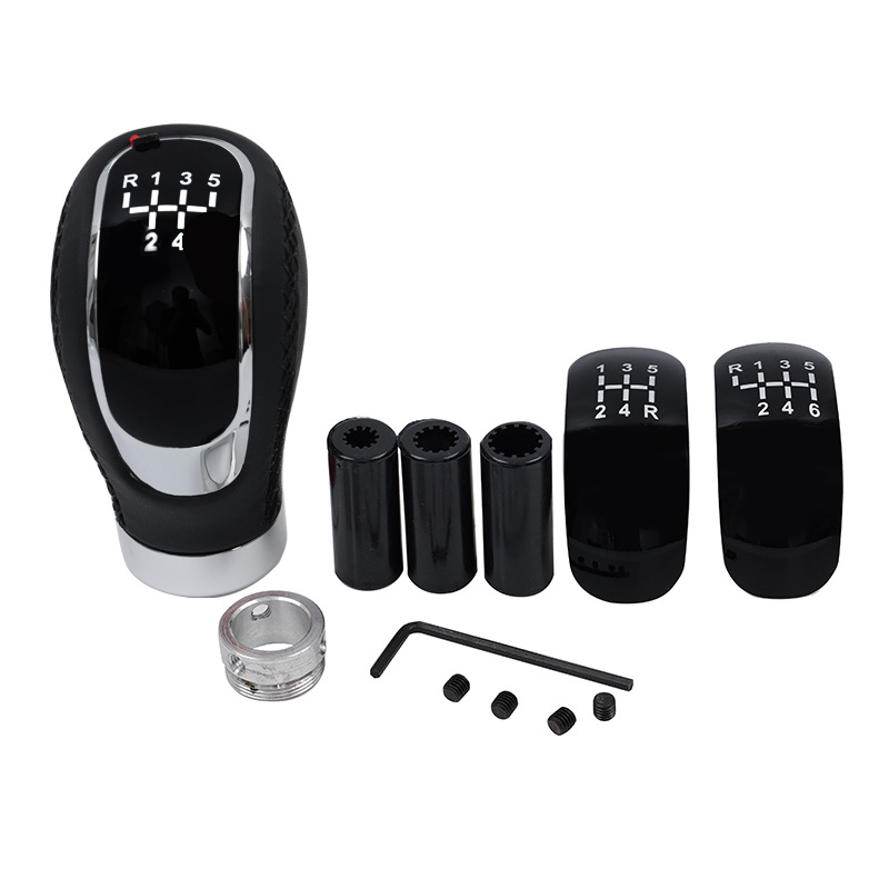 Venta directa de fábrica de pomo de cambio universal para modificación de automóviles, cabezal de palanca de cambios de cuero, palanca de cambios manual, nuevos accesorios image 2